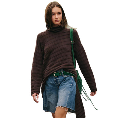 Pull en tricot oversized pour femmes avec coupe asymétrique Chic und Stil