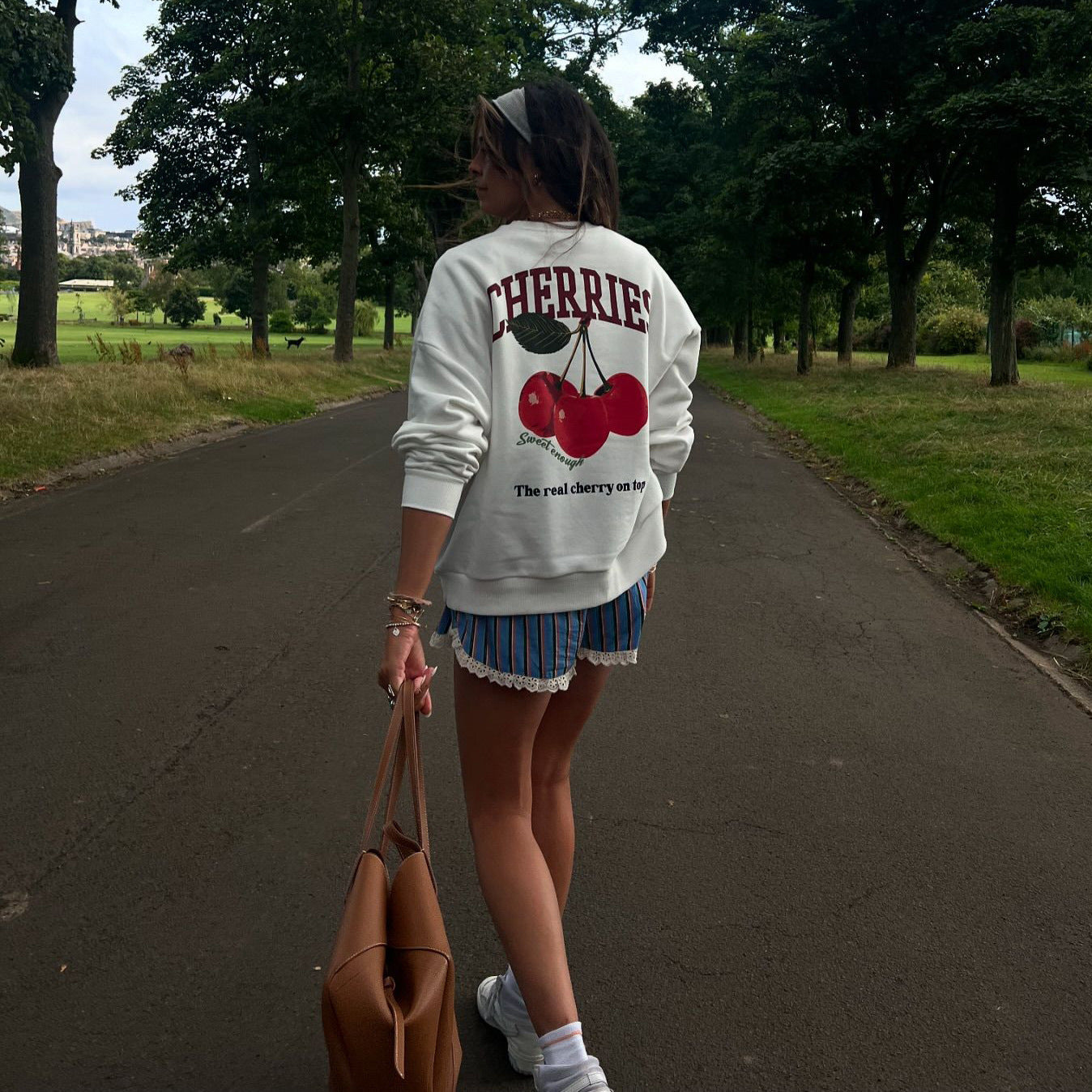 Pull femme décontracté avec motif de fruit créatif Chic und Stil