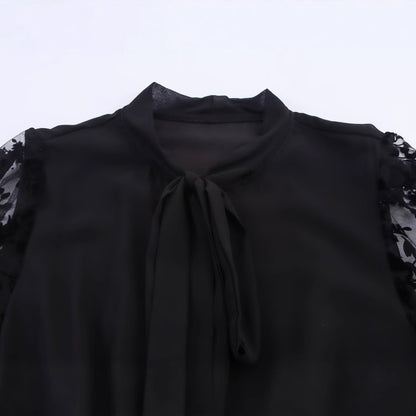 Robe maxi femme avec haut en dentelle floral et élégant ceinturon à nouer Chic und Stil