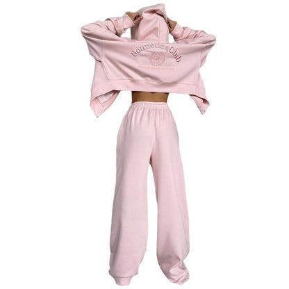 Oversized Sweatshirt and Wide Pants Set Chic and Style