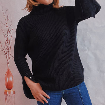 Pull à col roulé côtelé pour femmes avec une coupe élégante Chic und Stil