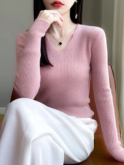 Pull en viscose pour femmes avec une structure en côtes Chic und Stil