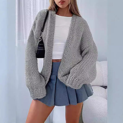 Ladies Oversized Knit Pullover Cozy Chic and Style