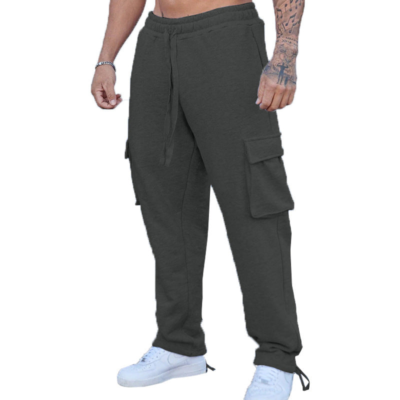 Men's casual cargo jogging pants with elastic waistband and practical side pockets Chic and Style