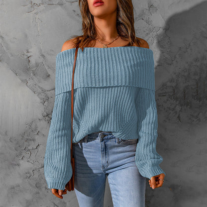 Dames Pull en Tricot Off-Shoulder Chic und Stil