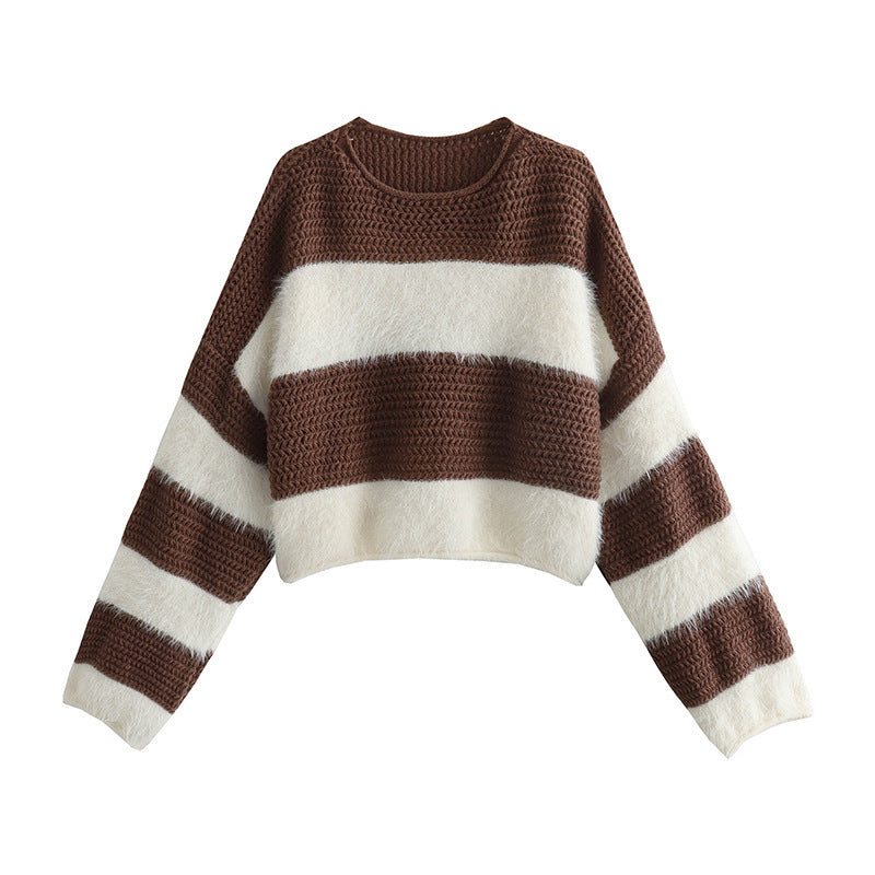 Pull confortable pour femmes avec une coupe ample et un motif rayé remarquable Chic und Stil