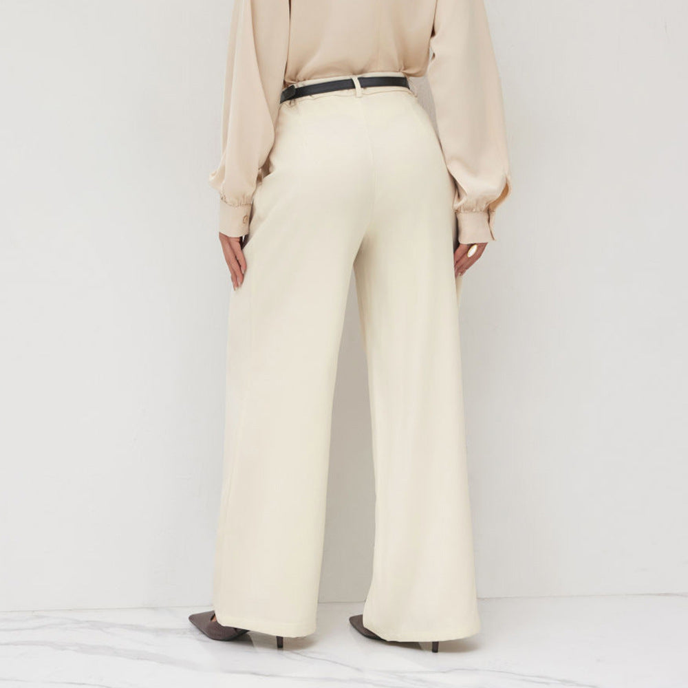 High-waisted palazzo pants for women with belt Chic and Style