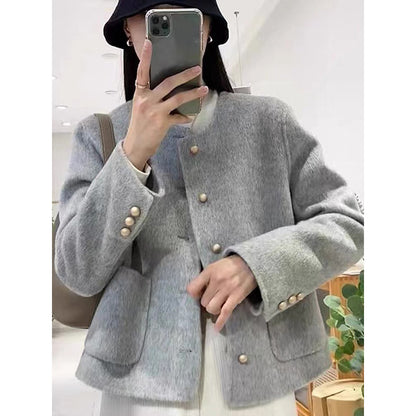 Veste texturée à boutons pour femmes avec boutons décoratifs Chic und Stil