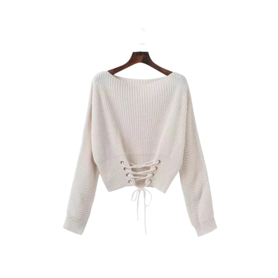 Pull en tricot tendance pour femmes avec un détail au dos profond et une coupe décontractée Chic und Stil