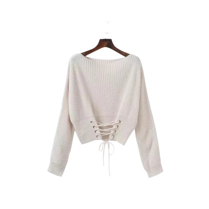 Pull en tricot tendance pour femmes avec un détail au dos profond et une coupe décontractée Chic und Stil