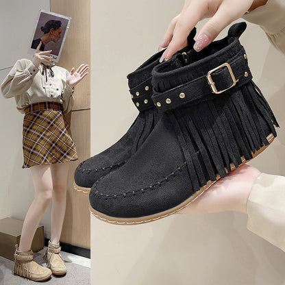 Bottes à franges et clous pour femmes Chic und Stil