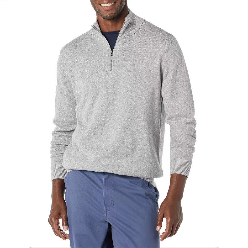 Elegant pullover for men with a turtleneck and full zipper Chic and Style