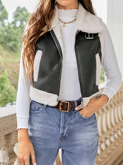 Dames Gilets à la mode avec doublure douce et col stylé Chic und Stil