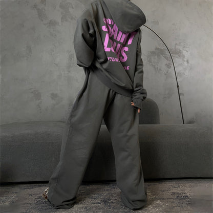 Casual set for women, oversized, with a loose hoodie and comfortable jogging pants Chic und Stil