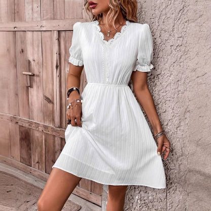 Robe mini plissée pour femmes Chic und Stil