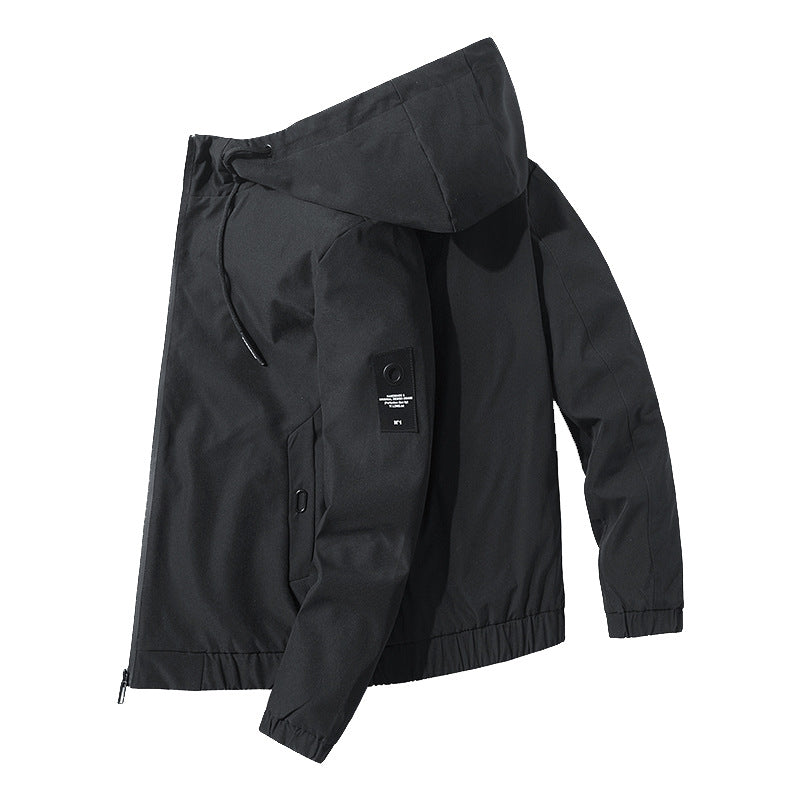 Functional jacket for men, windproof and waterproof, with adjustable hood collar Chic and Style
