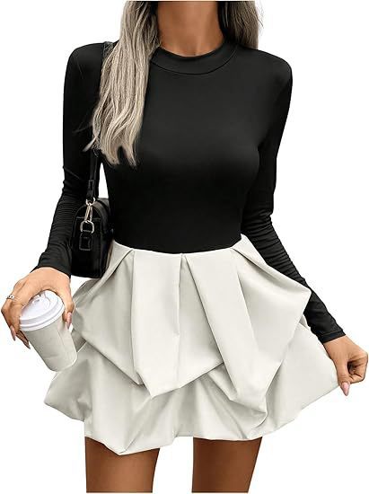 Animal print mini skirt with ruffles for women and long sleeve top set Chic und Stil