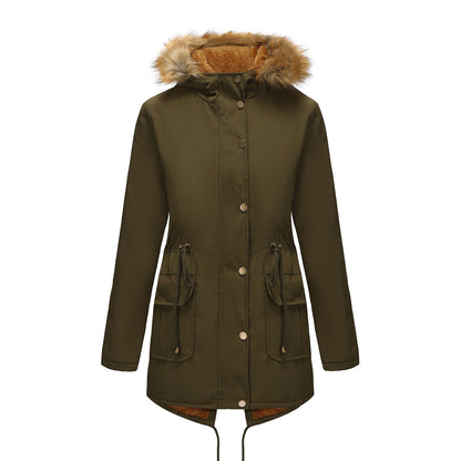 Dame parka d'hiver avec col en fourrure Chic und Stil