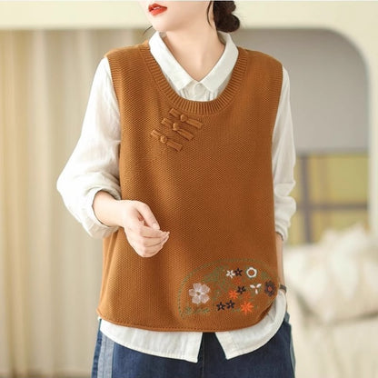 Pull en tricot pour femmes avec broderie décorative Chic und Stil