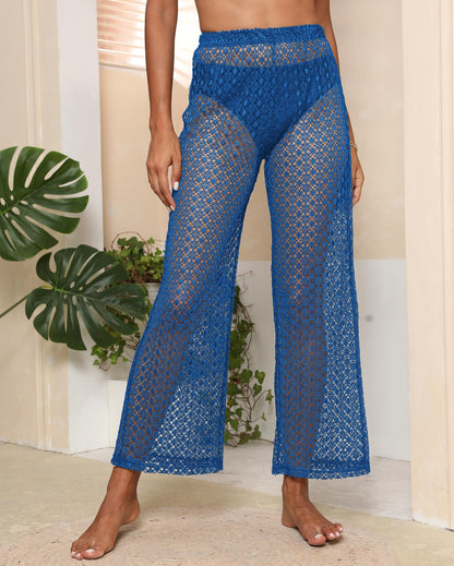 Women Crocheted Beach Pants Loose Chic and Style