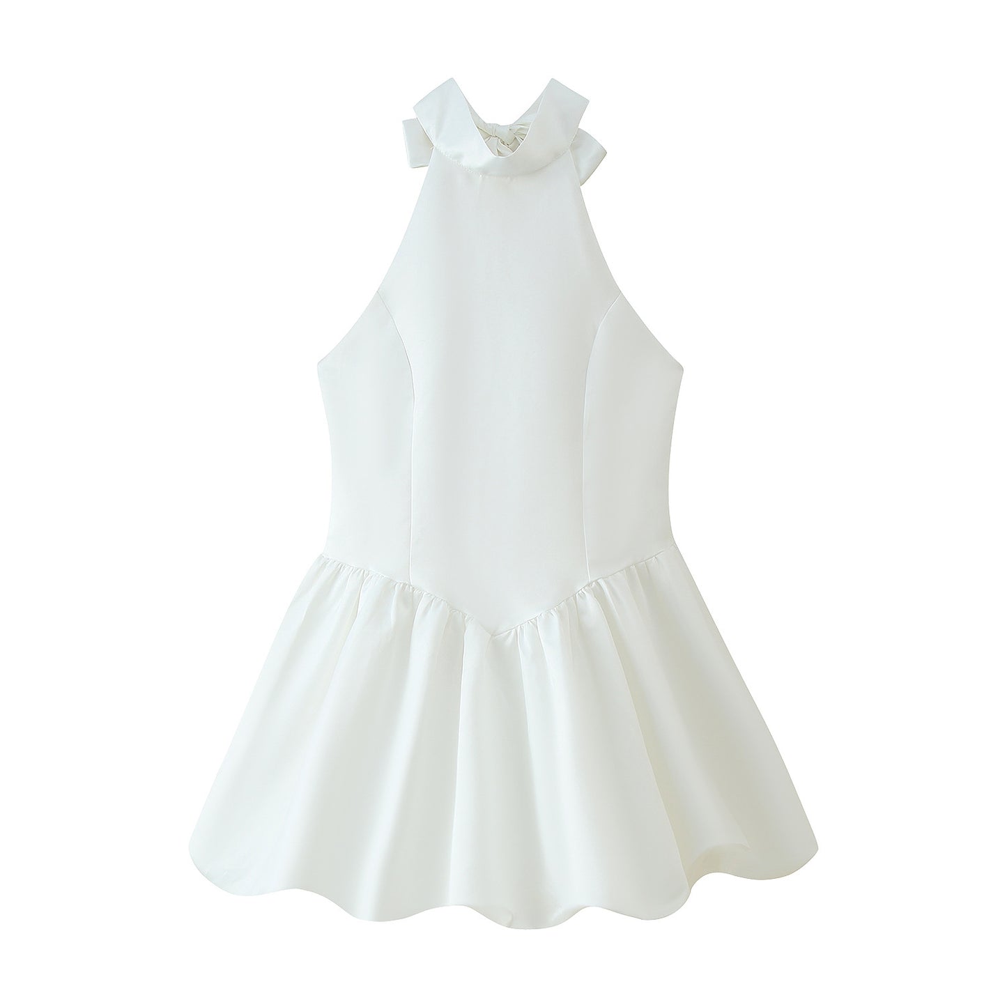 Robe d'été sans bretelles pour femmes avec un ourlet froncé ludique Chic und Stil