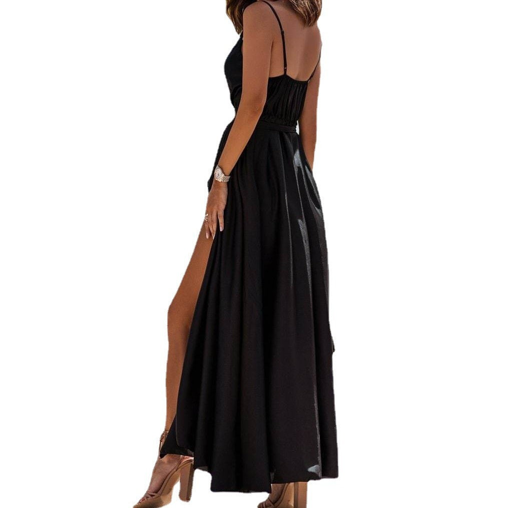 Robe maxi élégante pour femmes avec une haute fente Chic und Stil