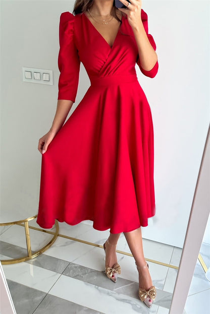 Dames Robe Midi Élégante Chic und Stil