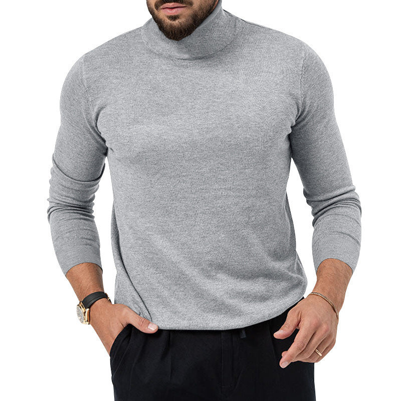 Pull-over à col roulé pour hommes avec une fine structure tricotée et une coupe décontractée Chic und Stil