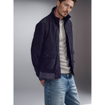 Functional utility jacket for men with high collar and flap pockets Chic and Style