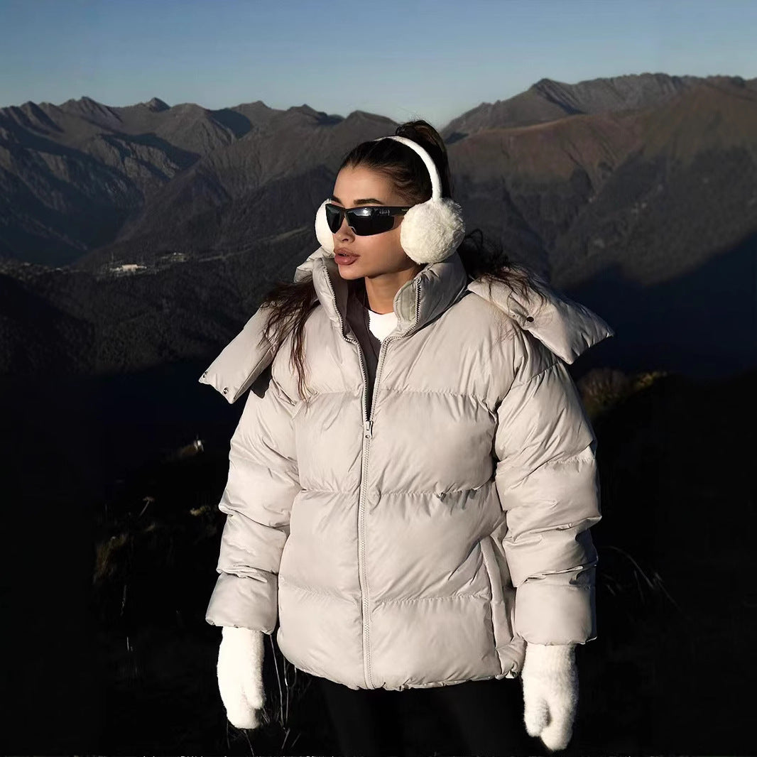 Dame veste de plein air rembourrée avec col montant et design matelassé Chic und Stil