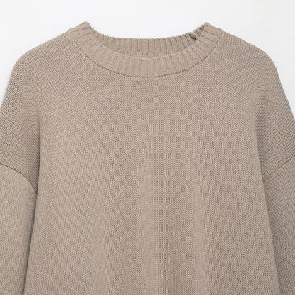 Femmes pull en tricot élégant décontracté avec des manches larges Chic und Stil