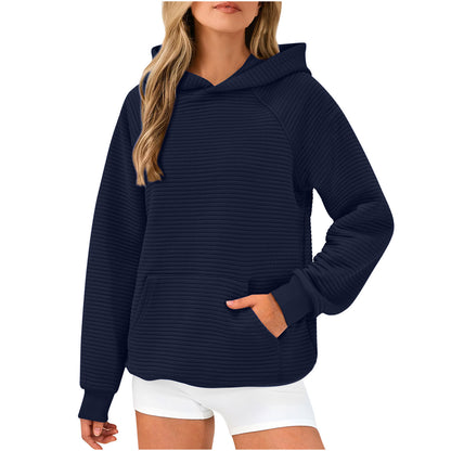Pull à capuche pour femmes en tissu texturé Chic und Stil