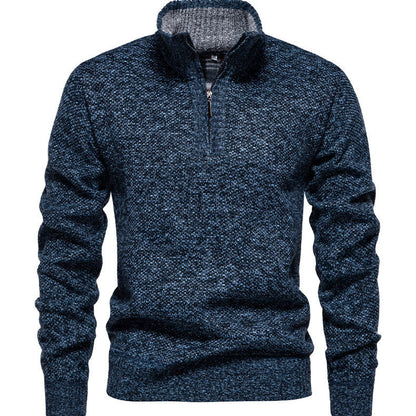 Pull-over zippé pour hommes avec design structuré Chic und Stil