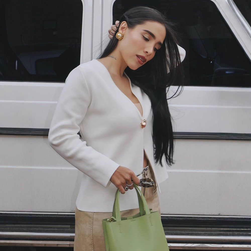 Dames élégant cardigan en viscose de haute qualité Chic und Stil