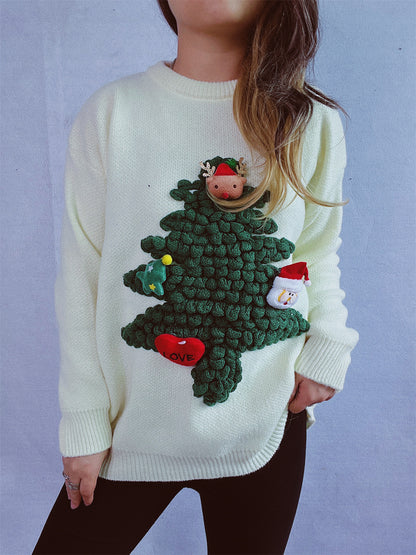 Dames Christmas sweater with festive 3D motif and soft knit Chic und Stil