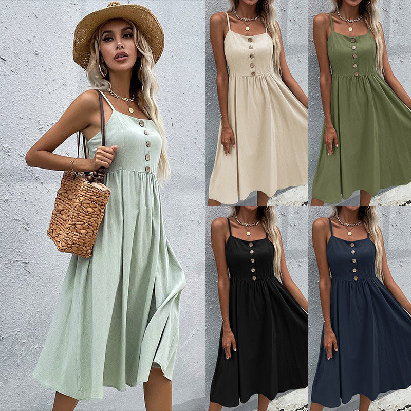 Robe midi à boutons Femme Chic und Stil