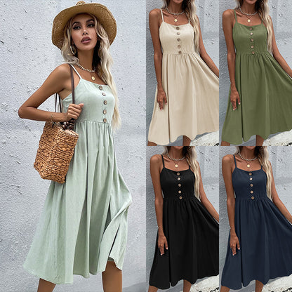 Robe midi à boutons Femme Chic und Stil