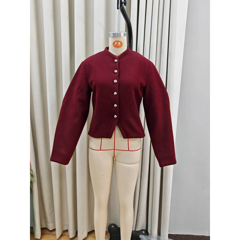 Dames cardigan intemporel avec des boutons élégants et des manches volumineuses Chic und Stil