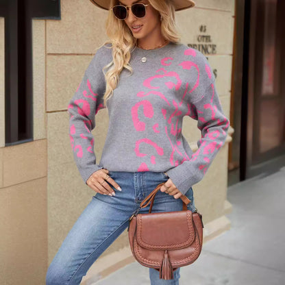 Pull femme confortable avec un motif léopard tendance et une coupe décontractée Chic und Stil