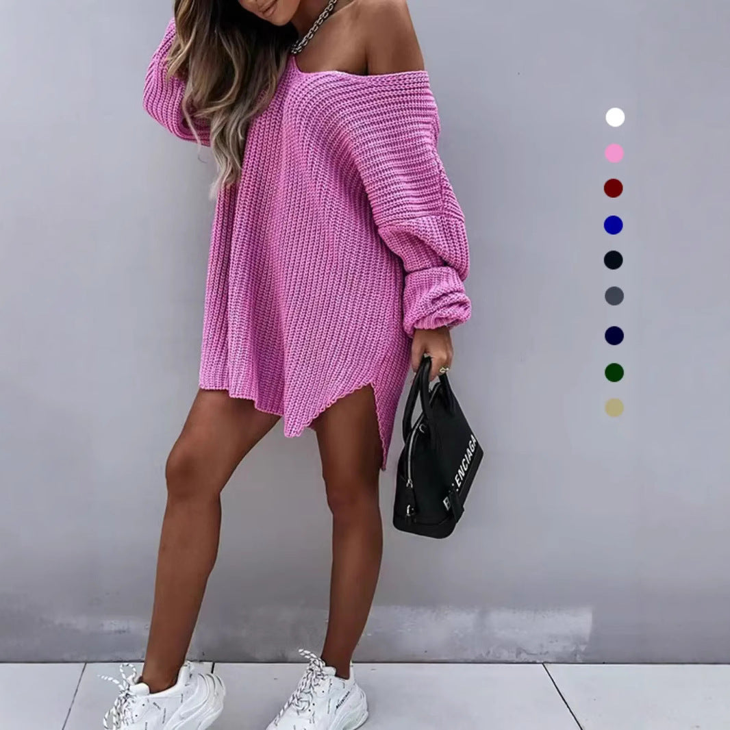 Pull-over en tricot surdimensionné pour femmes avec une coupe ample et des manches ouvertes Chic und Stil