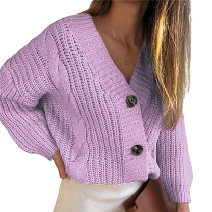 Dames cardigan avec décolleté en V plongeant et boutons décoratifs Chic und Stil