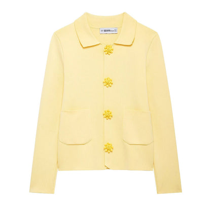 Cardigan élégant pour femmes avec boutons décoratifs Chic und Stil