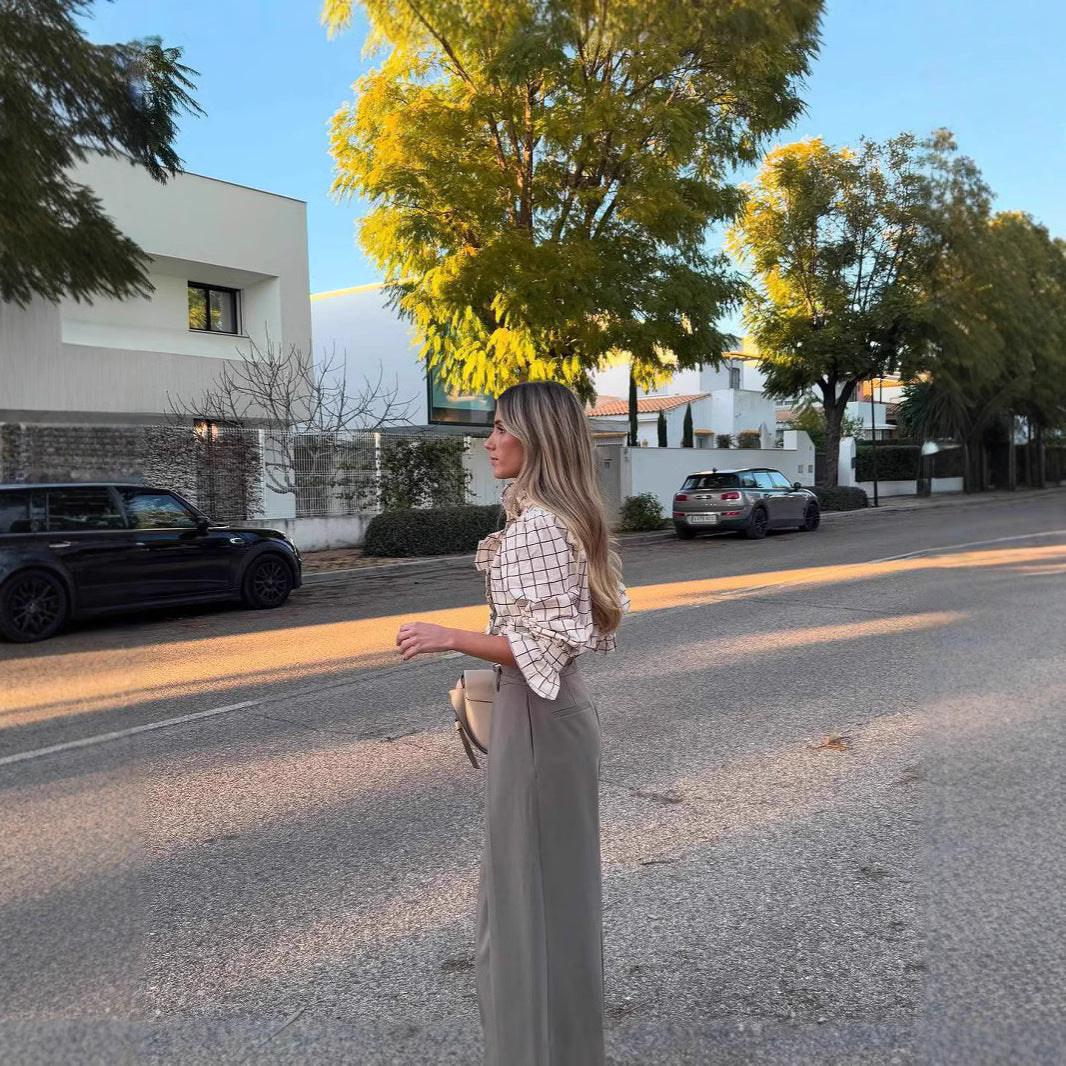 Chemisier à carreaux classique pour femmes Chic und Stil