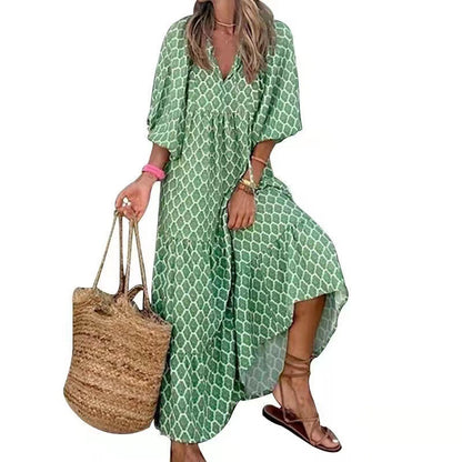 Robe maxi à volants bohème Chic und Stil femmes