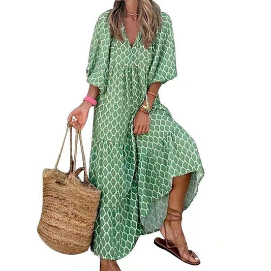 Robe maxi à volants bohème Chic und Stil femmes