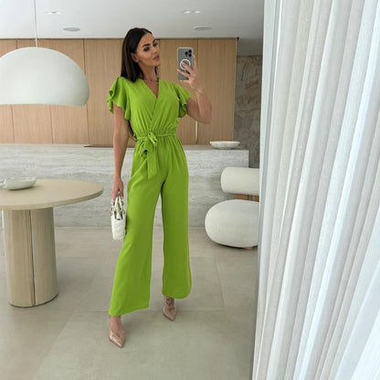 Dames Élégant Combinaison Enveloppante Chic und Stil