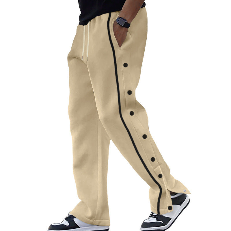 Comfortable men's sports pants with buttons Chic and Style