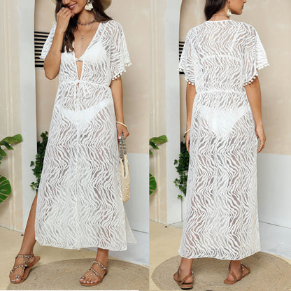 Dames Robe de Plage Légère Transparente Chic und Stil