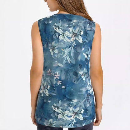 Chemise sans manches pour femmes avec imprimé floral et matériau respirant Chic und Stil