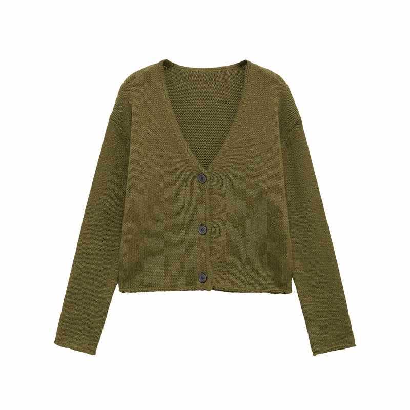 Dames cardigan décontracté avec décolleté en V et détails de boutons Chic und Stil